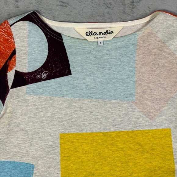 Ellie Malin x Gorman Heathered Geometric Print Jersey Mini Dress - Picture 4 of 6